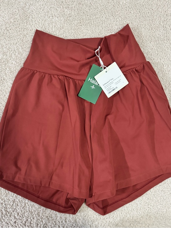HALARA Pants - Halara SoftlyZero Airy 2-in-1 Flowy Yoga Shorts 5" Long Winterberry Rust M